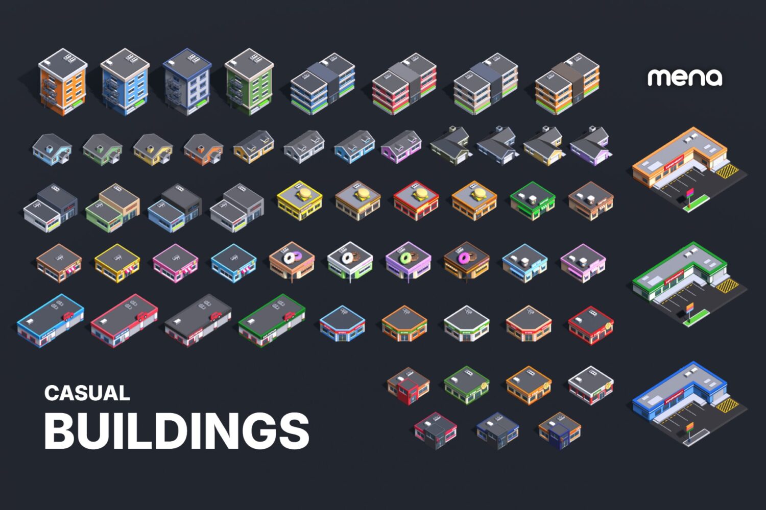 Casual Town Pack - 3D Modular Assets - Image 6